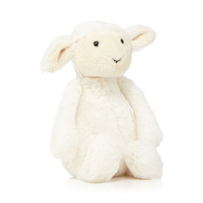 Off white small lamb cuddly toy